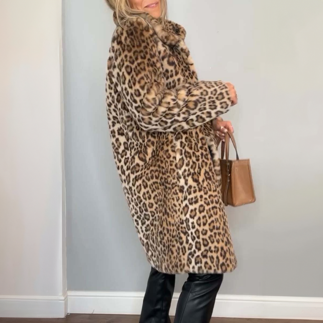 Daisy | Coat with Leopard print