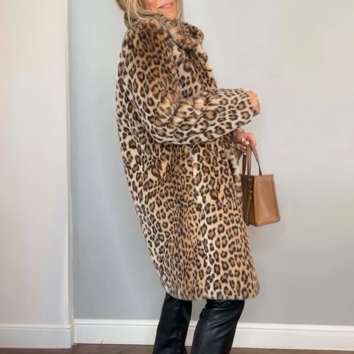 Daisy | Coat with Leopard print