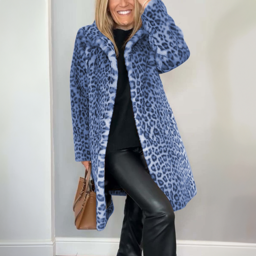 Daisy | Coat with Leopard print